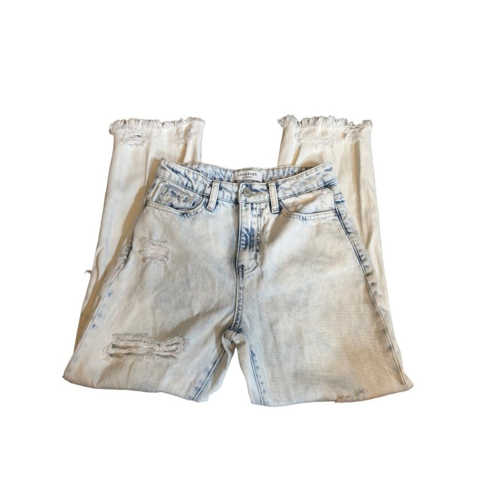 Lovervet by Vervet Distressed Fringe Jeans‎ Size 24
